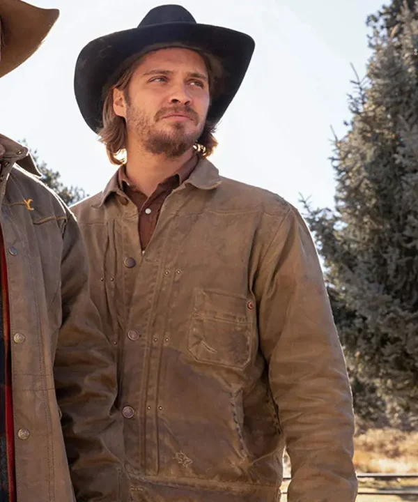 Luke Grimes Yellowstone Brown Leather Jacket