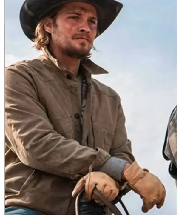 Luke Grimes Yellowstone Brown Leather Jacket