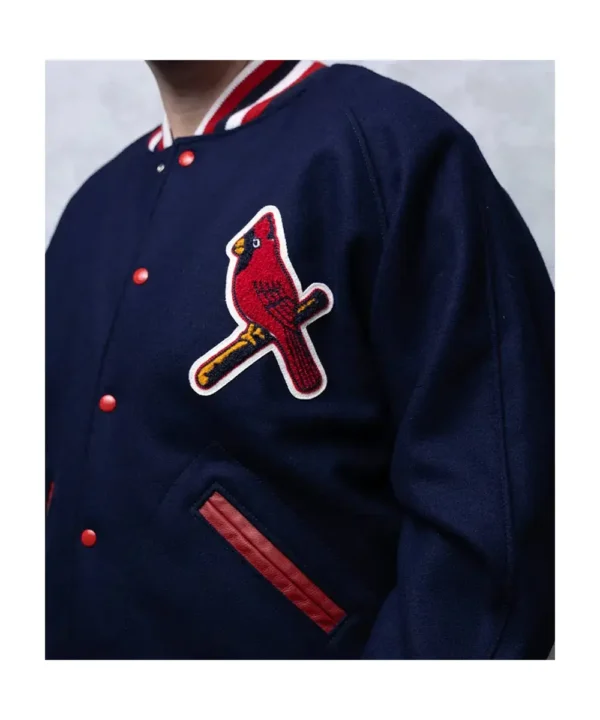 St. Louis Cardinals 1950 Navy Blue Wool Varsity Full-Button Jacket