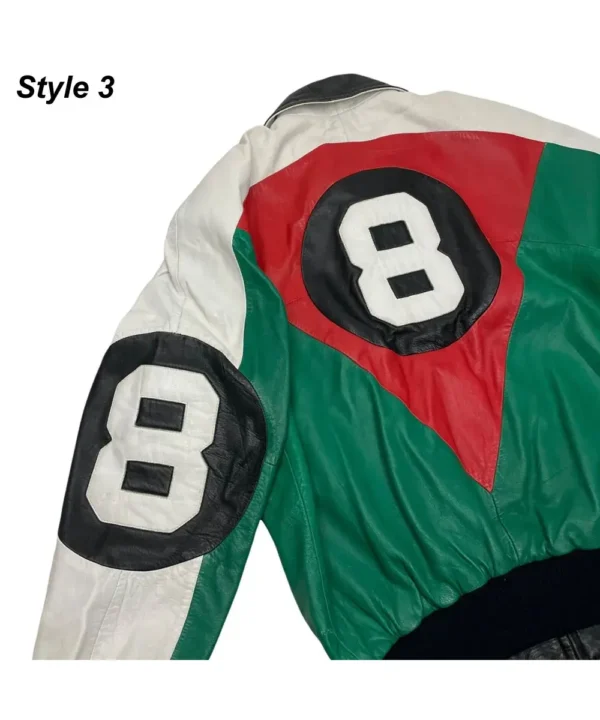 8 Ball Purple/Red Leather Jacket