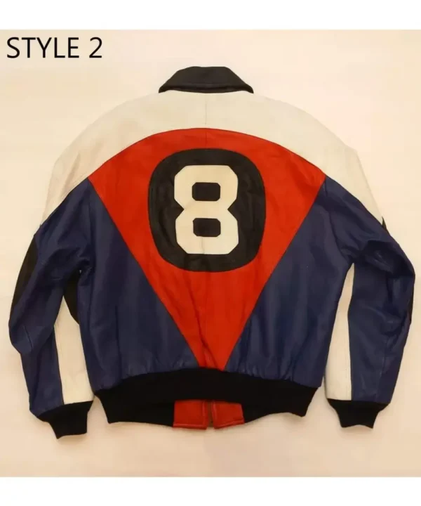 8 Ball Purple/Red Leather Jacket