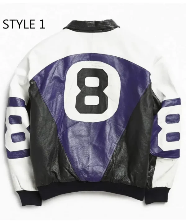 8 Ball Purple/Red Leather Jacket