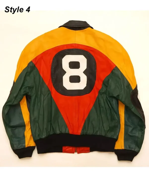 8 Ball Purple/Red Leather Jacket