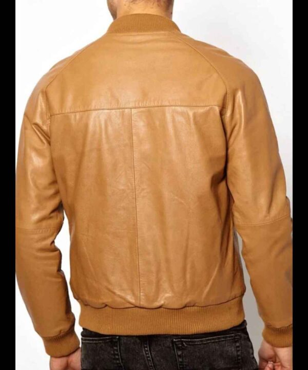 Casual Tan Brown Bomber Jacket