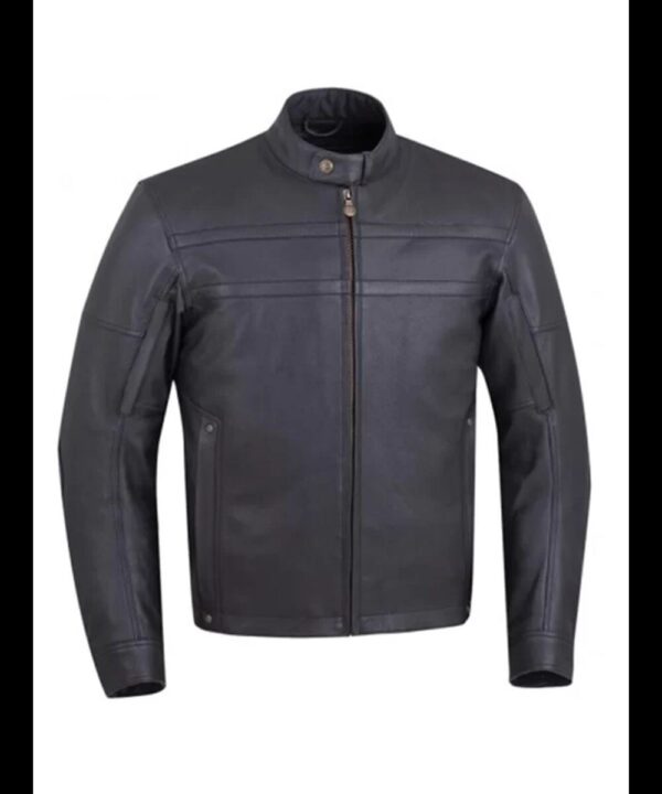 Leather Motorcycle Jacket For Mens