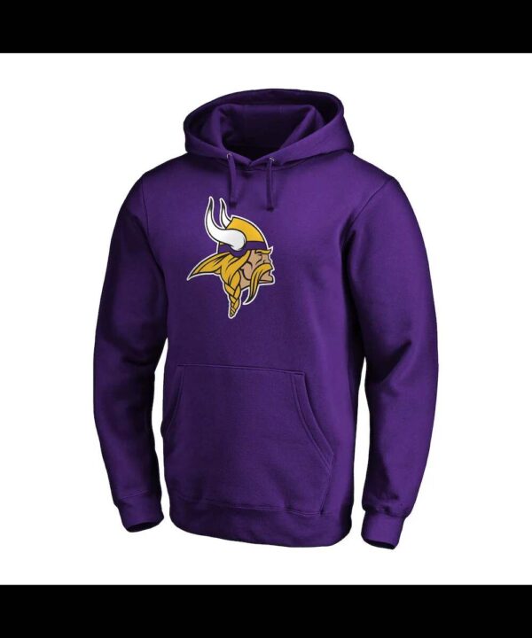 Purple Minnesota Vikings Primary Logo Fitted Pullover Hoodie