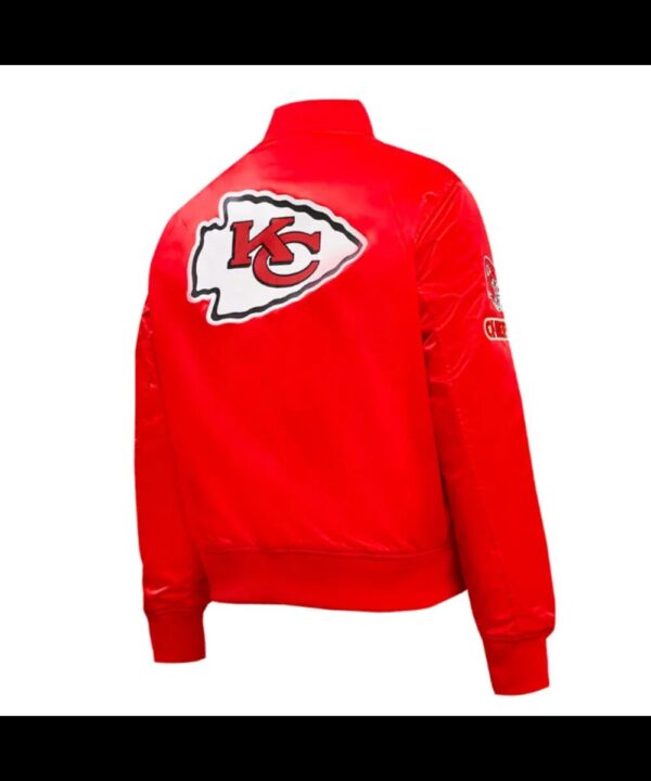 Classic Kansas City Chiefs Black Satin Jacket