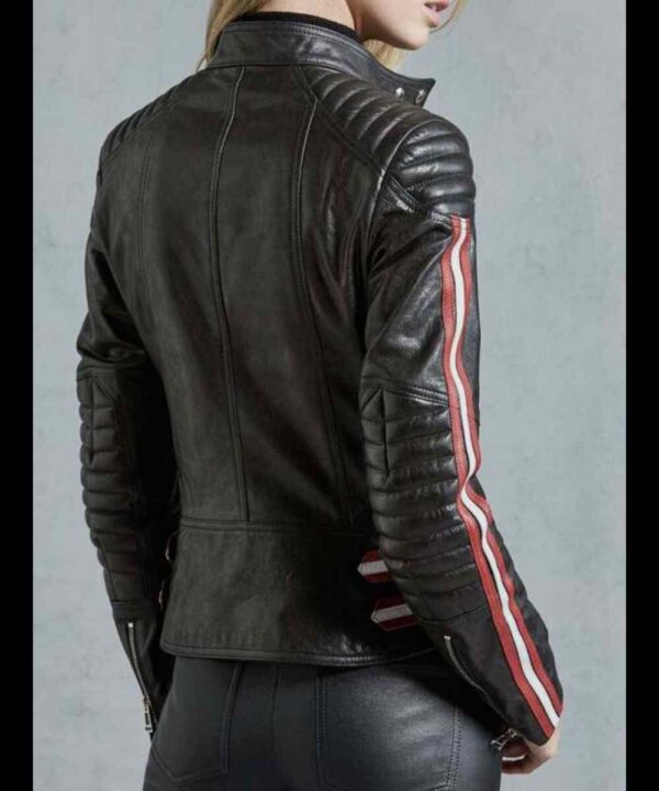 Moto Black Leather Jacket For Women’s