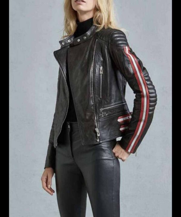 Moto Black Leather Jacket For Women’s