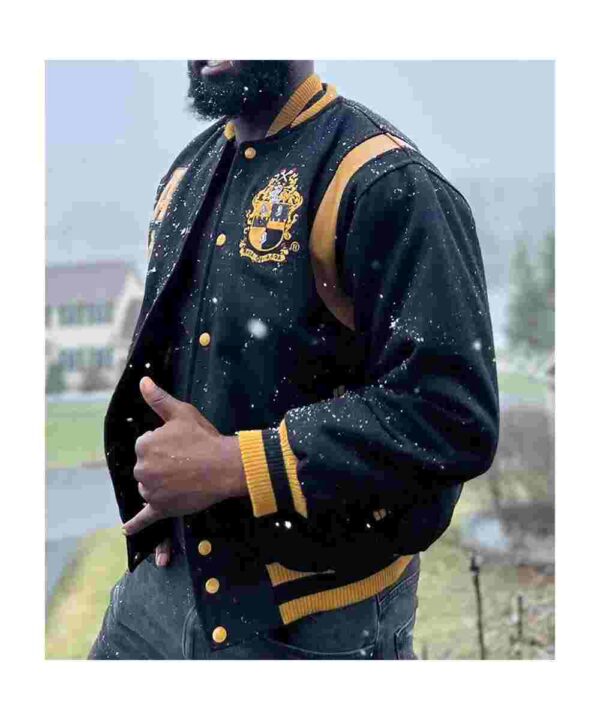 Alpha Phi Alpha Black Varsity Wool Jacket