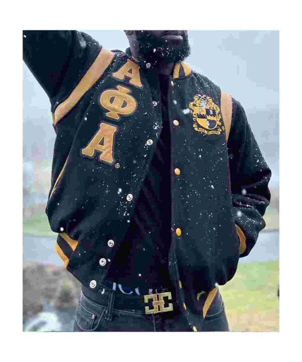 Alpha Phi Alpha Black Varsity Wool Jacket