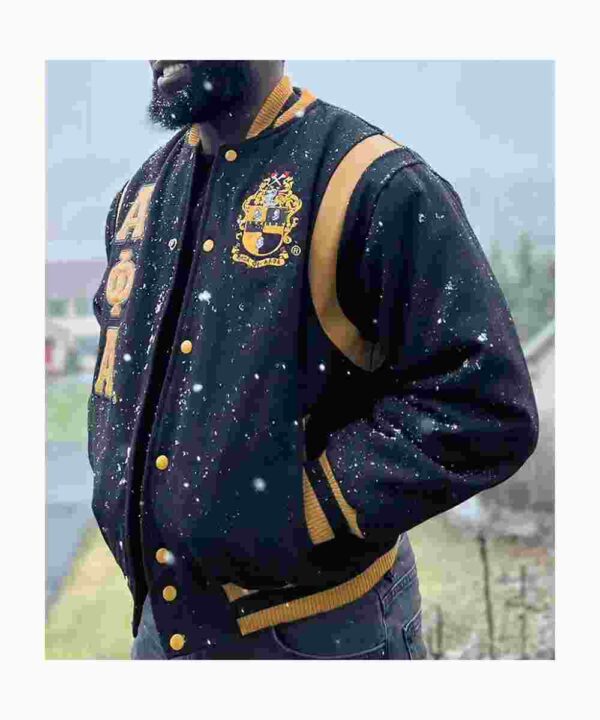 Alpha Phi Alpha Black Varsity Wool Jacket