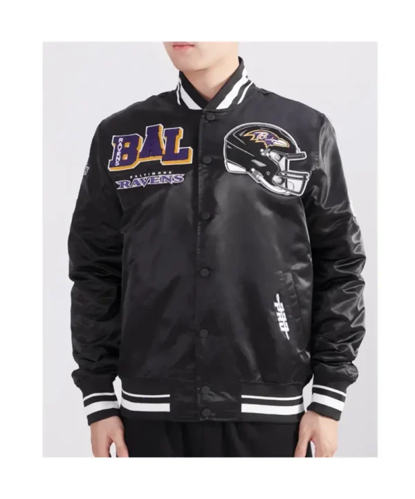 Baltimore Ravens Mashup Classic Rib Satin Jacket