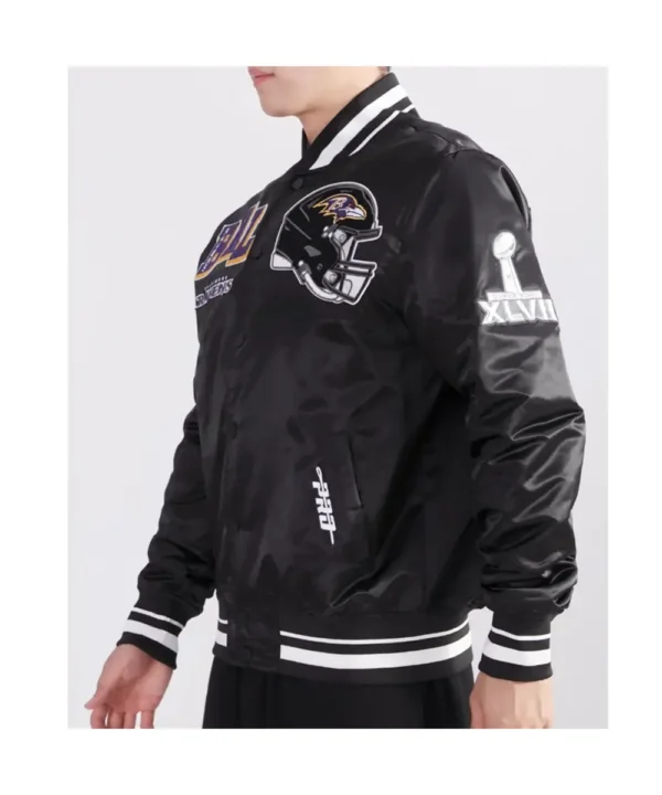 Baltimore Ravens Mashup Classic Rib Satin Jacket