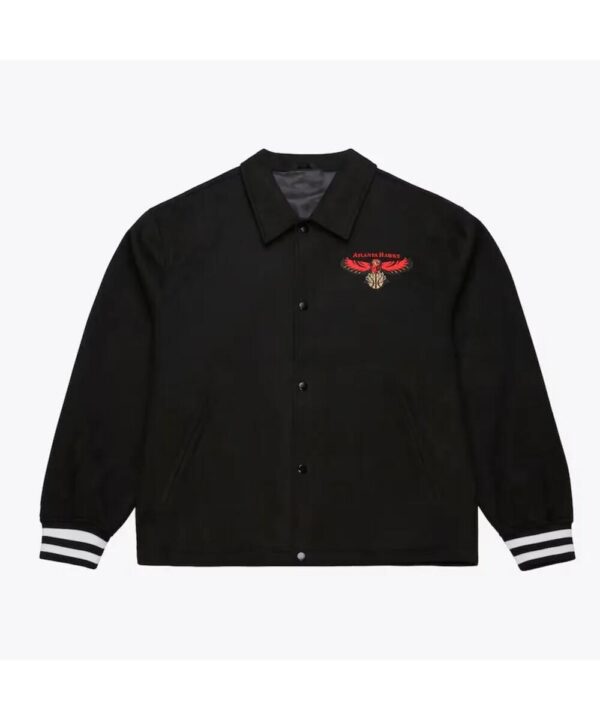 Atlanta Hawks Oversweep Black Varsity Wool Jacket