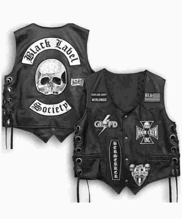 Black Label Society Motorcycle Leather Vest