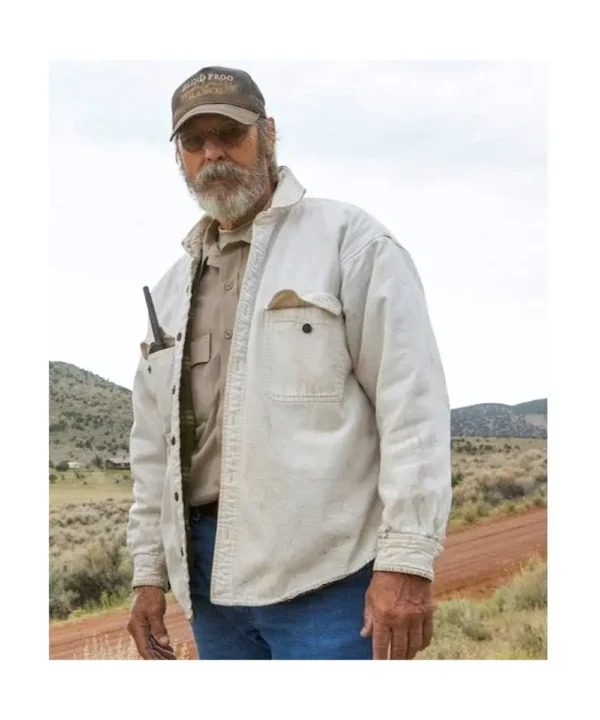 Duane Ollinger Mystery at Blind Frog Ranch White Cotton Jacket