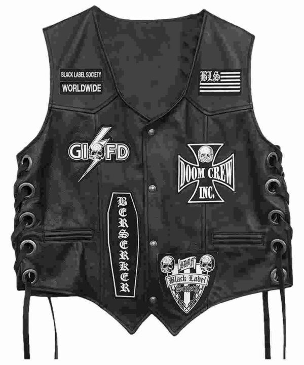 Black Label Society Motorcycle Leather Vest