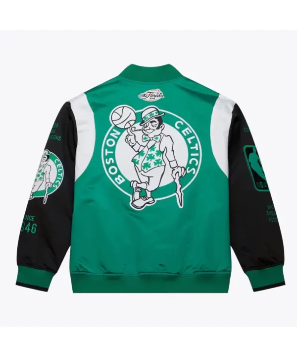 Boston Celtics Team Origins Green Satin Jacket