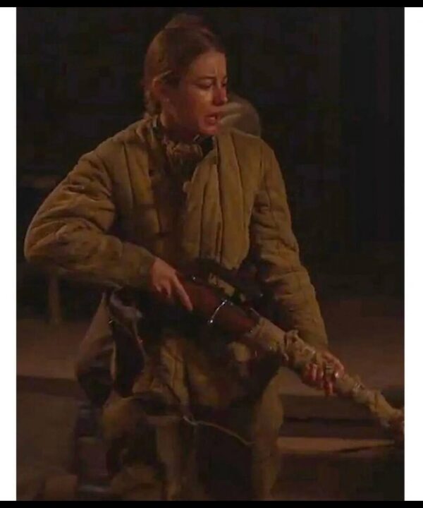 Charlotte Vega Burial Brown Jacket