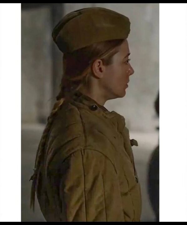 Charlotte Vega Burial Brown Jacket
