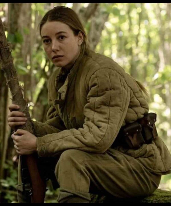 Charlotte Vega Burial Brown Jacket