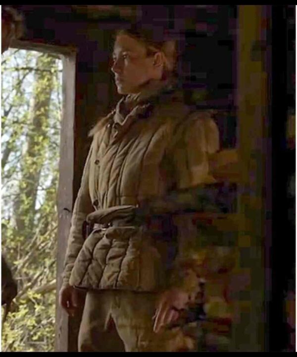 Charlotte Vega Burial Brown Jacket