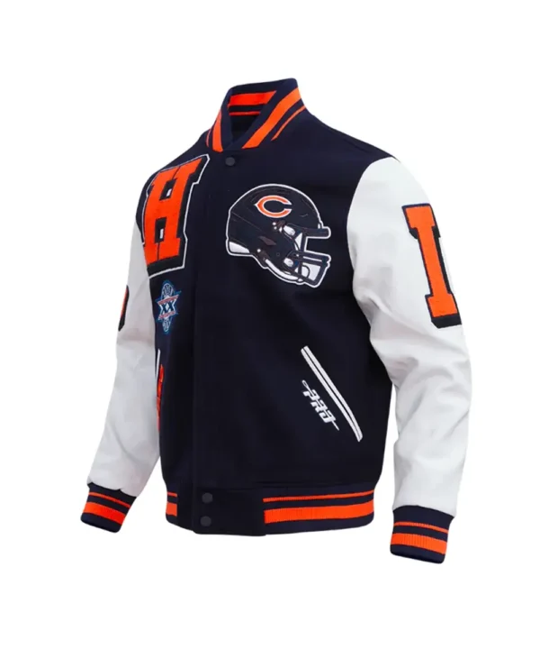Chicago Bears Mashup Classic Rib Varsity Jacket