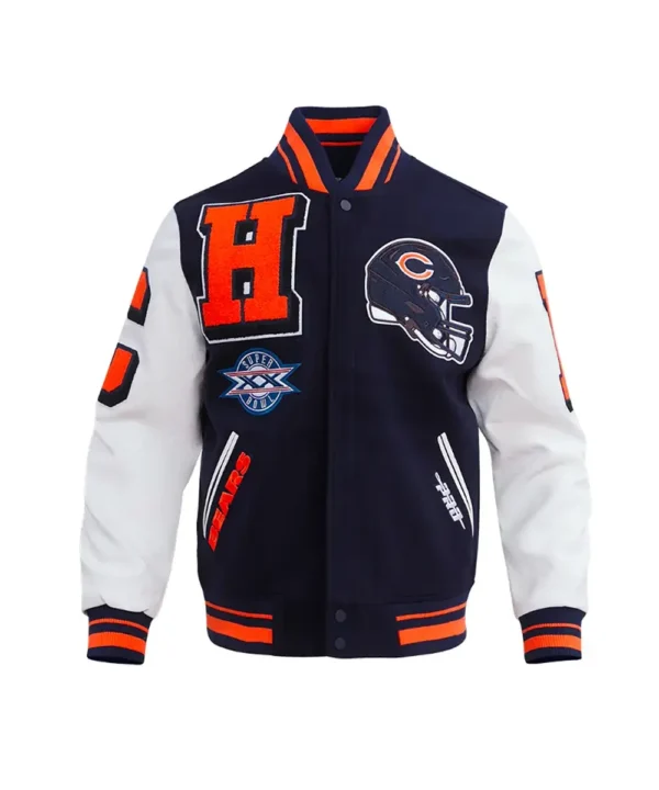 Chicago Bears Mashup Classic Rib Varsity Jacket