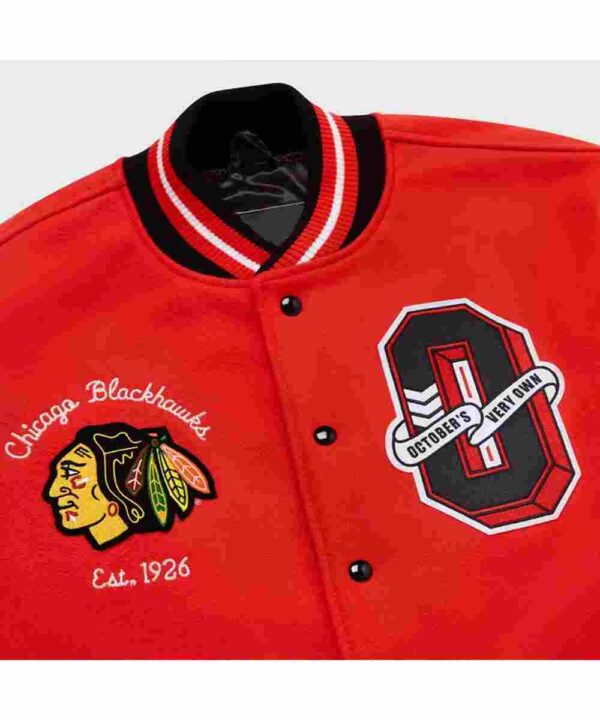 OVO Chicago Blackhawks Varsity Jacket