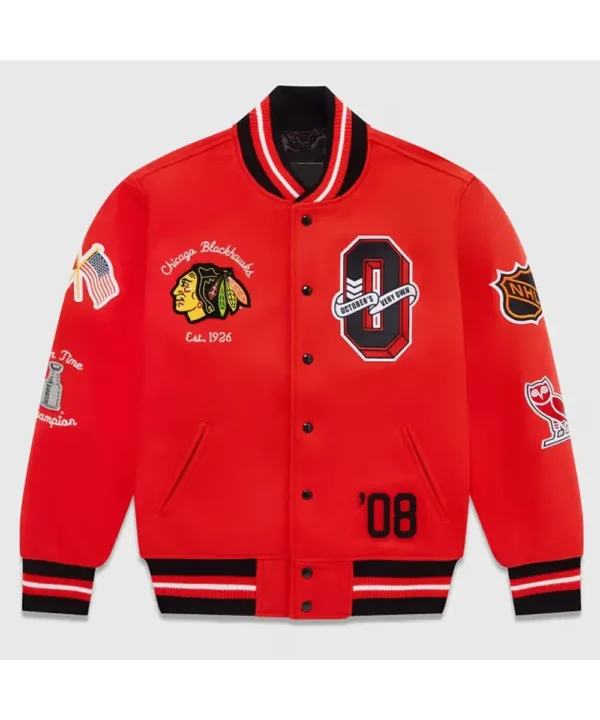 OVO Chicago Blackhawks Varsity Jacket