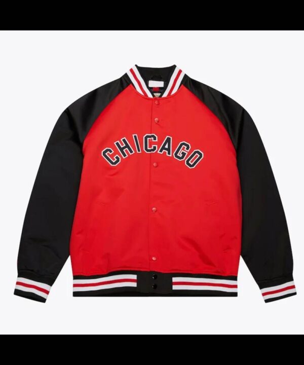 Chicago White Sox Vintage Logo Double Clutch Red Satin Jacket