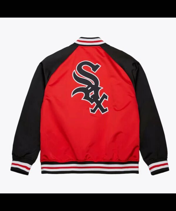 Chicago White Sox Vintage Logo Double Clutch Red Satin Jacket