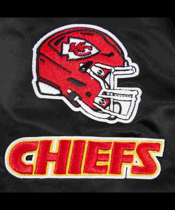 Classic Kansas City Chiefs Black Satin Jacket