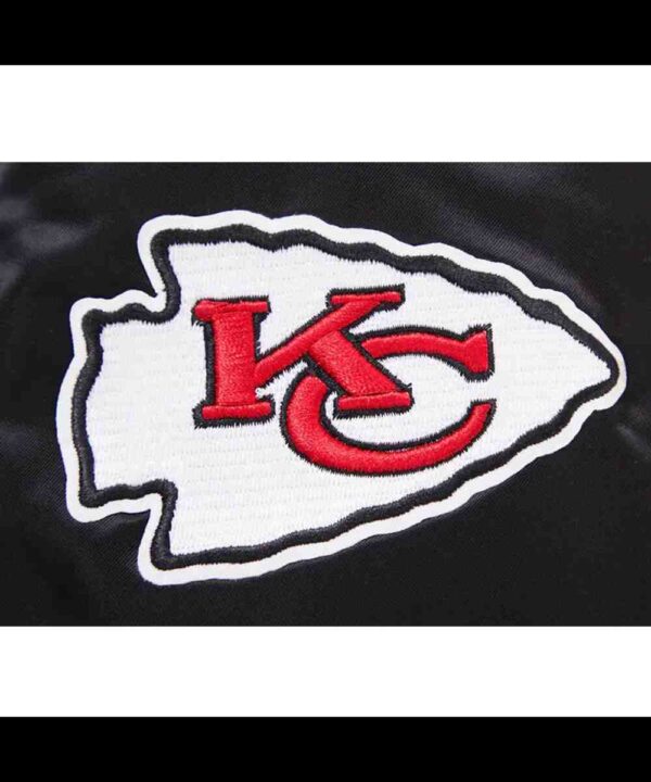 Classic Kansas City Chiefs Black Satin Jacket