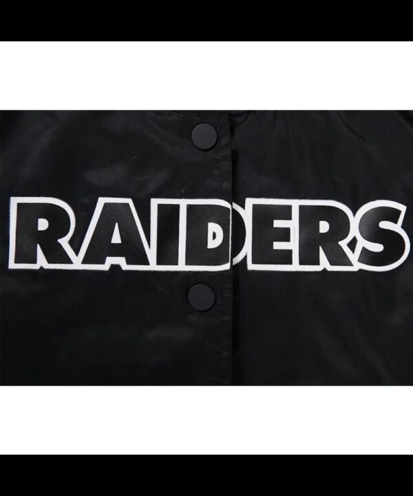 Classic Las Vegas Raiders Black Satin Jacket