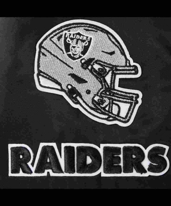 Classic Las Vegas Raiders Black Satin Jacket
