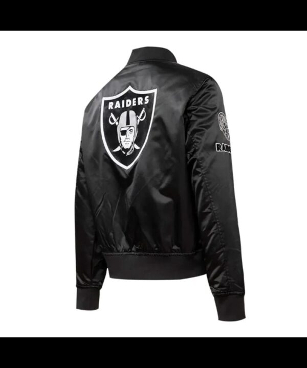 Classic Las Vegas Raiders Black Satin Jacket