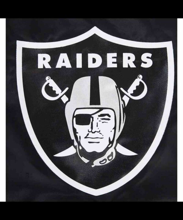Classic Las Vegas Raiders Black Satin Jacket