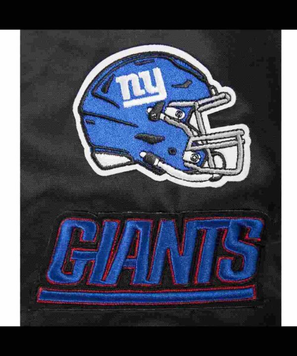 Classic New York Giants Black Satin Jacket