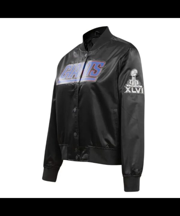 Classic New York Giants Black Satin Jacket