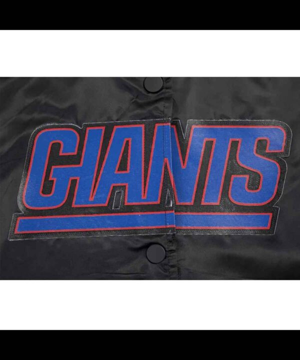 Classic New York Giants Black Satin Jacket