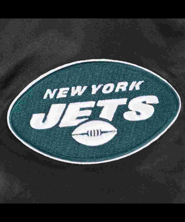 Classic New York Jets Black Satin Jacket