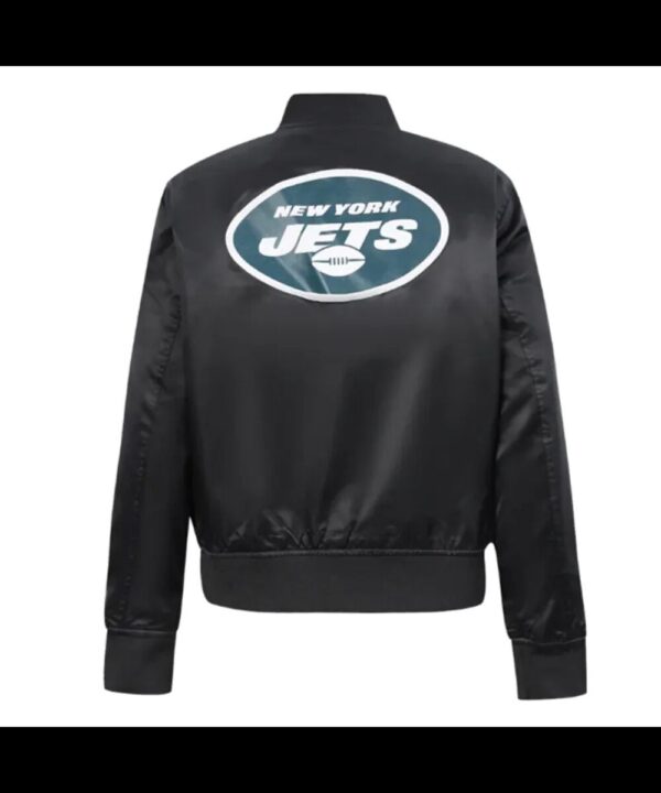 Classic New York Jets Black Satin Jacket