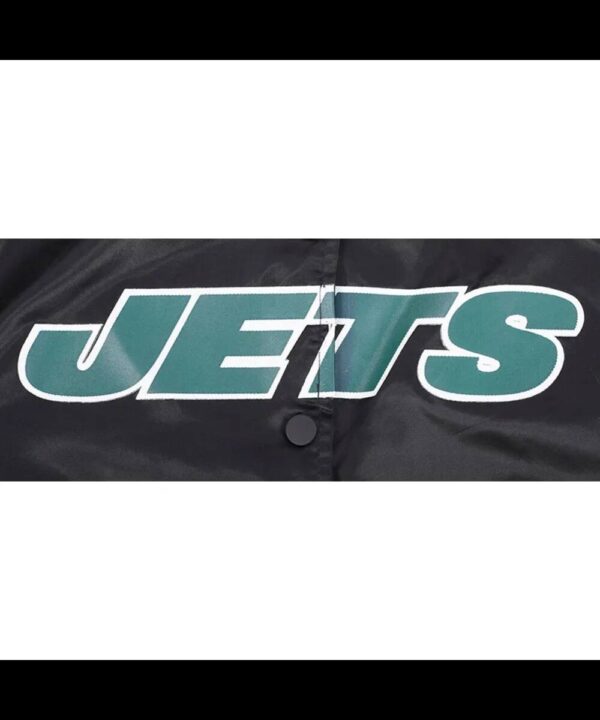 Classic New York Jets Black Satin Jacket