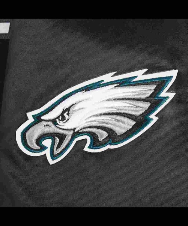 Classic Philadelphia Eagles Black Satin Jacket