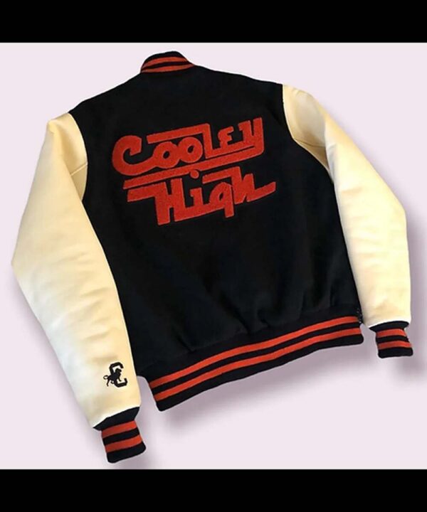 Cooley High Black and Off White Varsity Jacket
