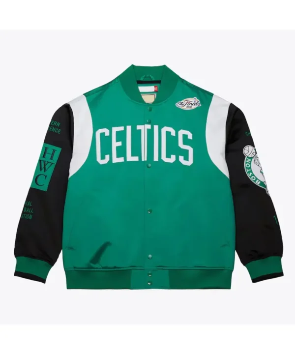 Boston Celtics Team Origins Green Satin Jacket