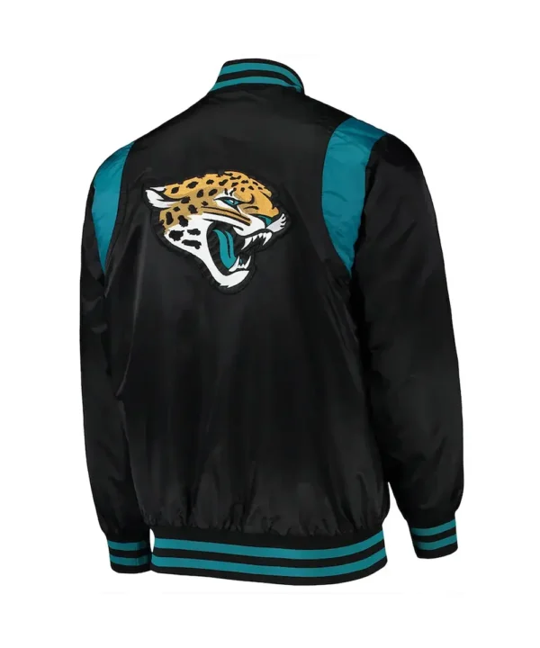 Jacksonville Jaguars Teal and Black Satin Jacket