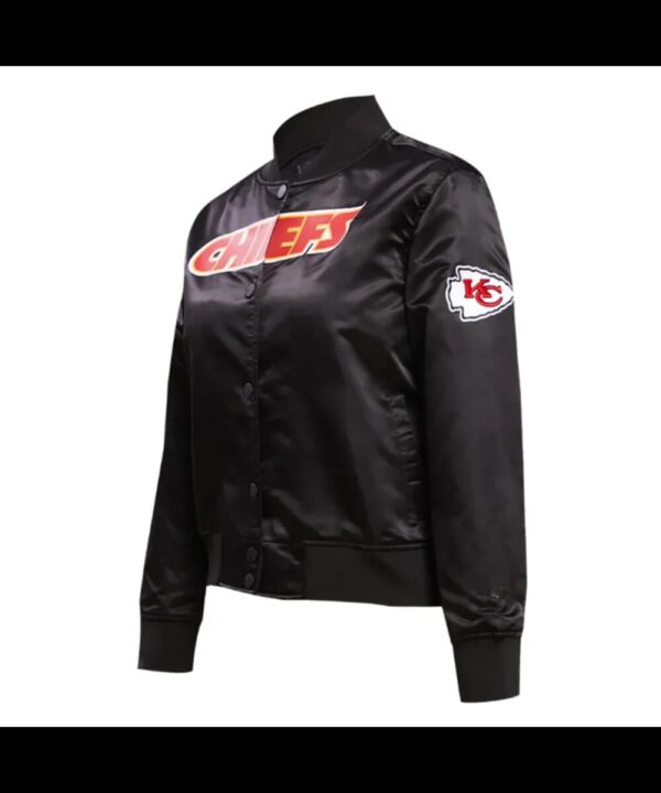 Classic Kansas City Chiefs Black Satin Jacket